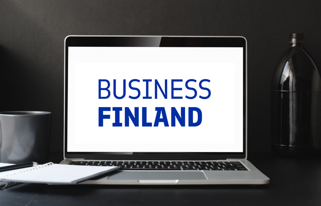 Business Finlandin logo tietokoneen ruudulla.